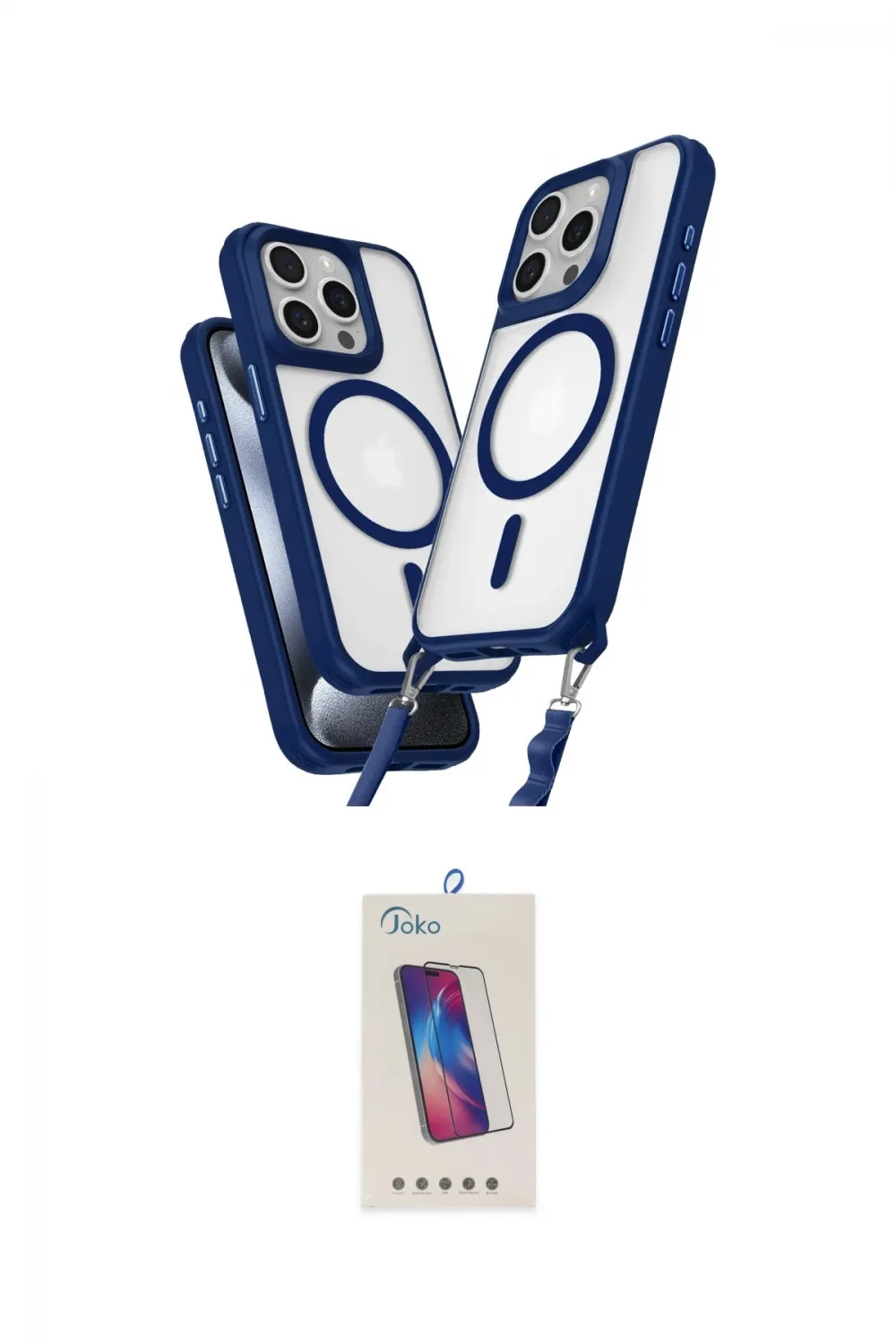 ieg™ iPhone 14 Pro Max Kılıf Atlas Doku Koleksiyonu - Siyah Joko 5D Cam