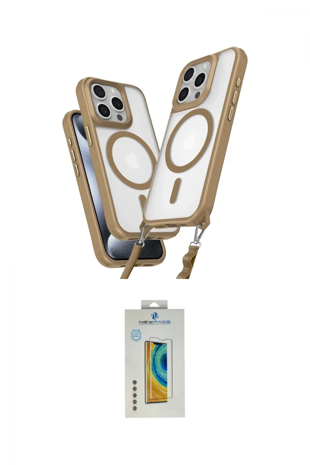 ieg™ iPhone 14 Pro Max Kılıf Atlas Doku Koleksiyonu - Siyah Polymer Nano Ekran Koruyucu