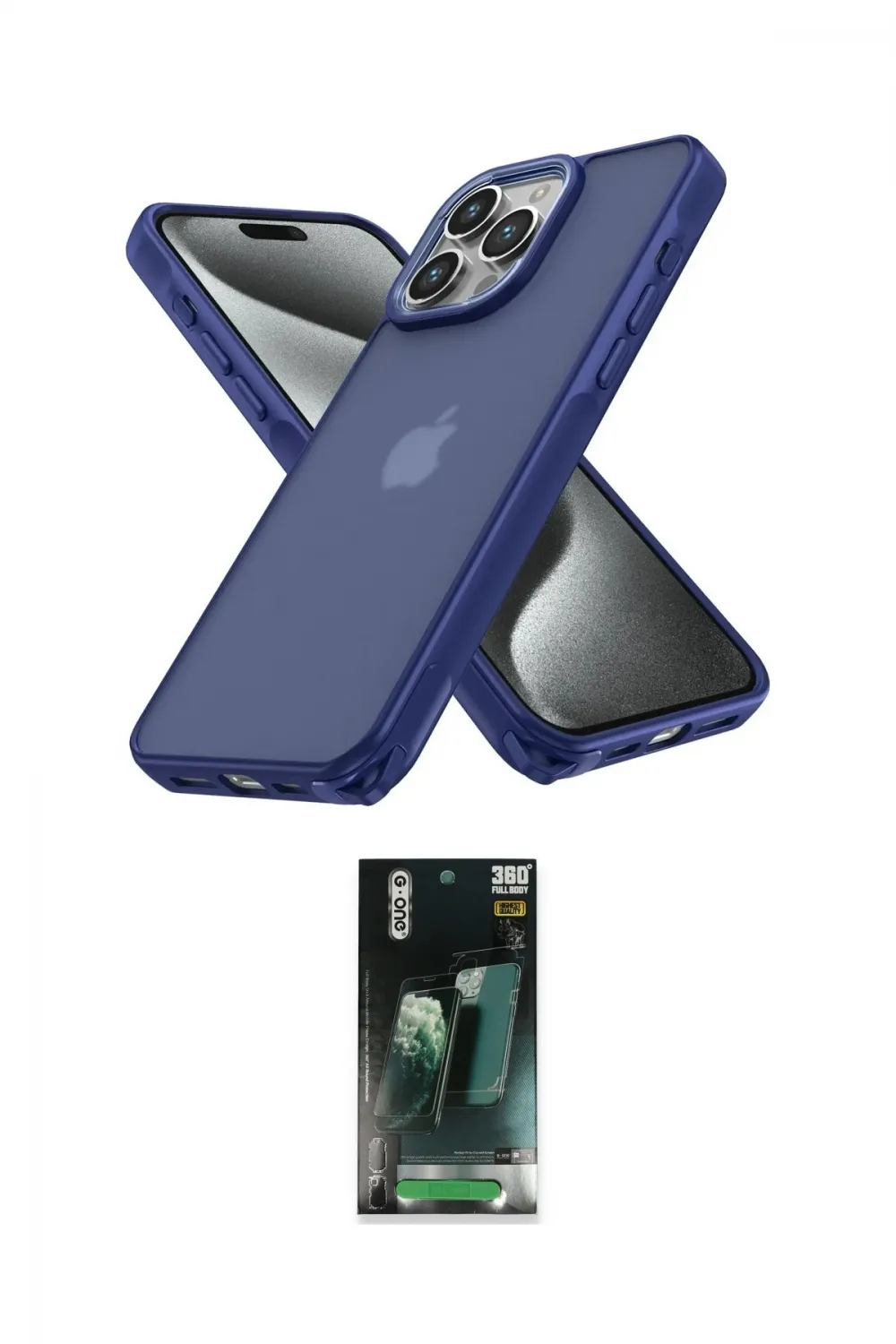 ieg™ iPhone 14 Pro Max Kılıf Atlas Form - Şeffaf 360 Full Body Arka Koruyucu
