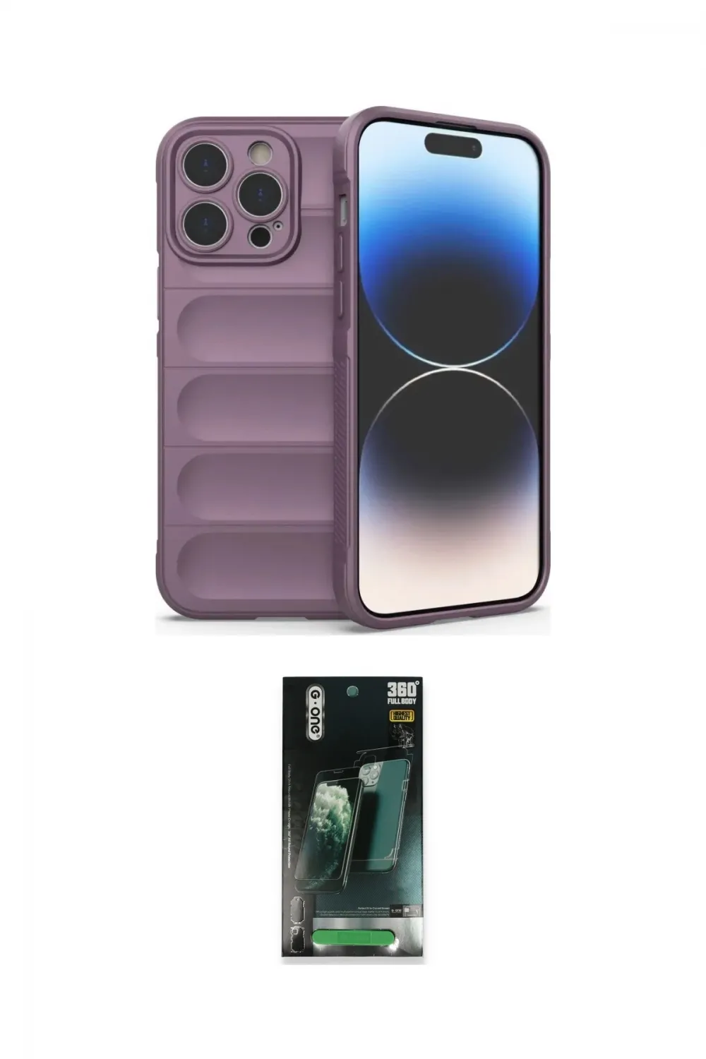 ieg™ iPhone 14 Pro Max Kılıf Atlas Koleksiyonu - Siyah 360 Mat Full Body Arka Koruyucu