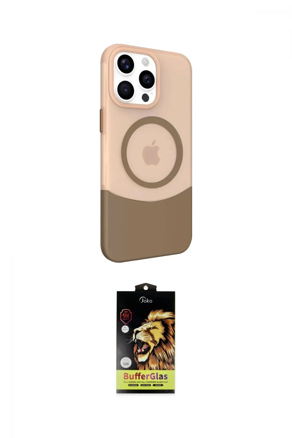 ieg™ iPhone 14 Pro Max Kılıf Çekirdek Asil Özel Seri - Siyah Buffer Cam Ekran Koruyucu