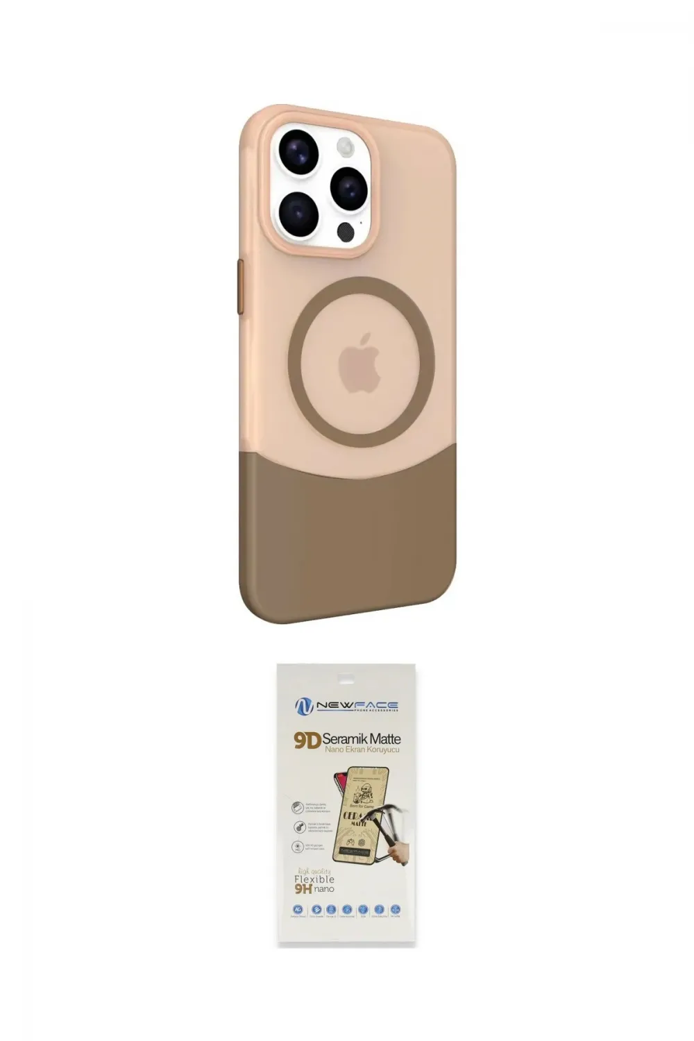 ieg™ iPhone 14 Pro Max Kılıf Çekirdek Asil Özel Seri - Siyah Mat Seramik Nano Ekran Koruyucu