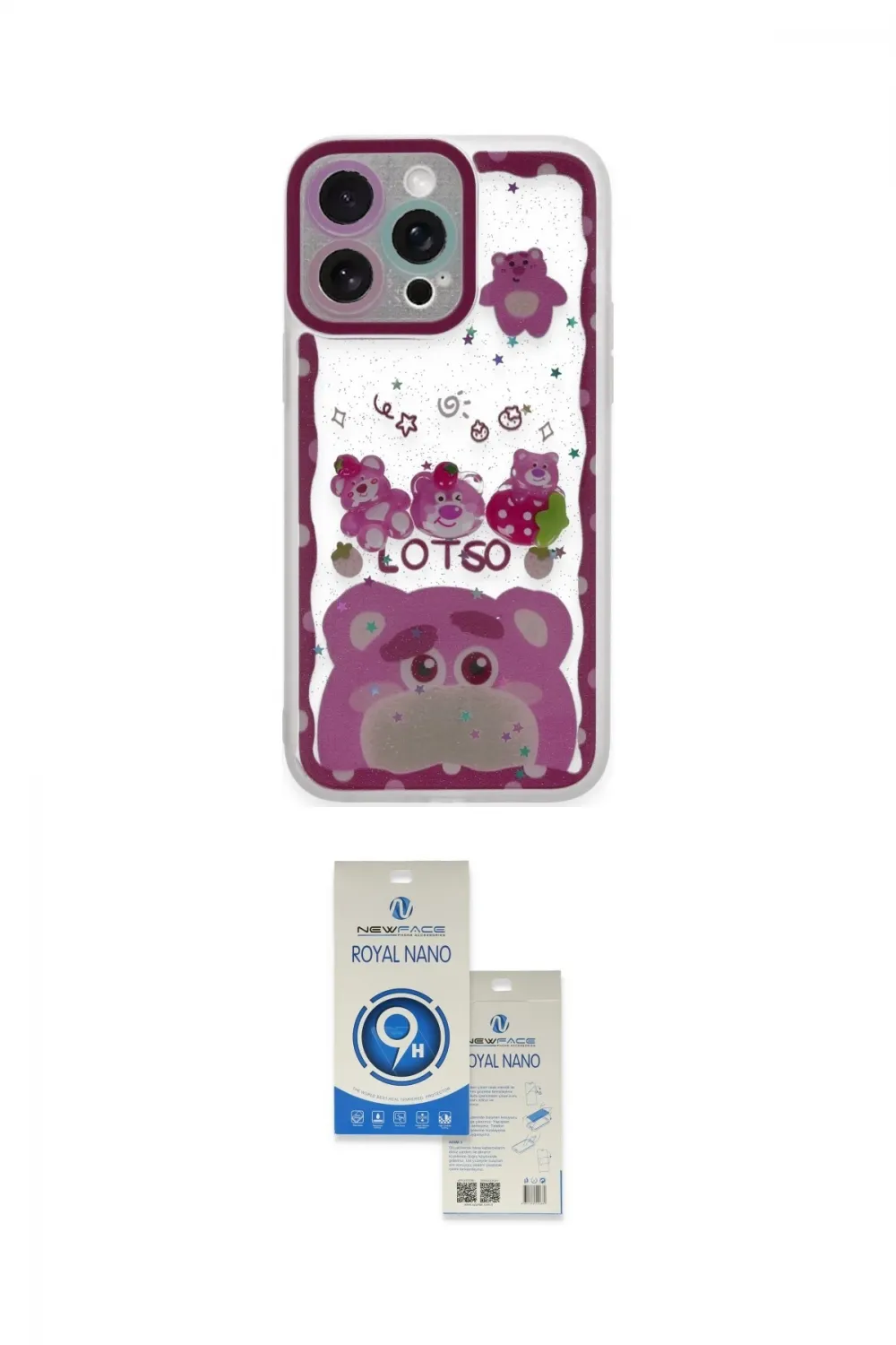 ieg™ iPhone 14 Pro Max Kılıf Çekirdek Asil - Şeffaf Royal Nano Ekran Koruyucu