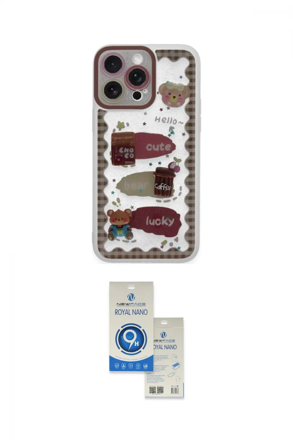ieg™ iPhone 14 Pro Max Kılıf Çekirdek Asil - Şeffaf Royal Nano Ekran Koruyucu