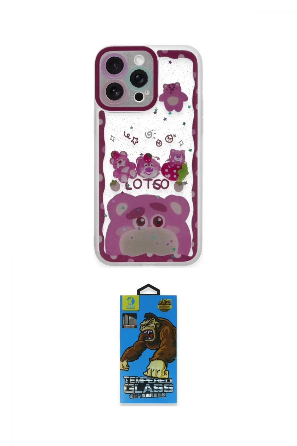 ieg™ iPhone 14 Pro Max Kılıf Çekirdek Asil - Siyah 18D Cam Ekran Koruyucu