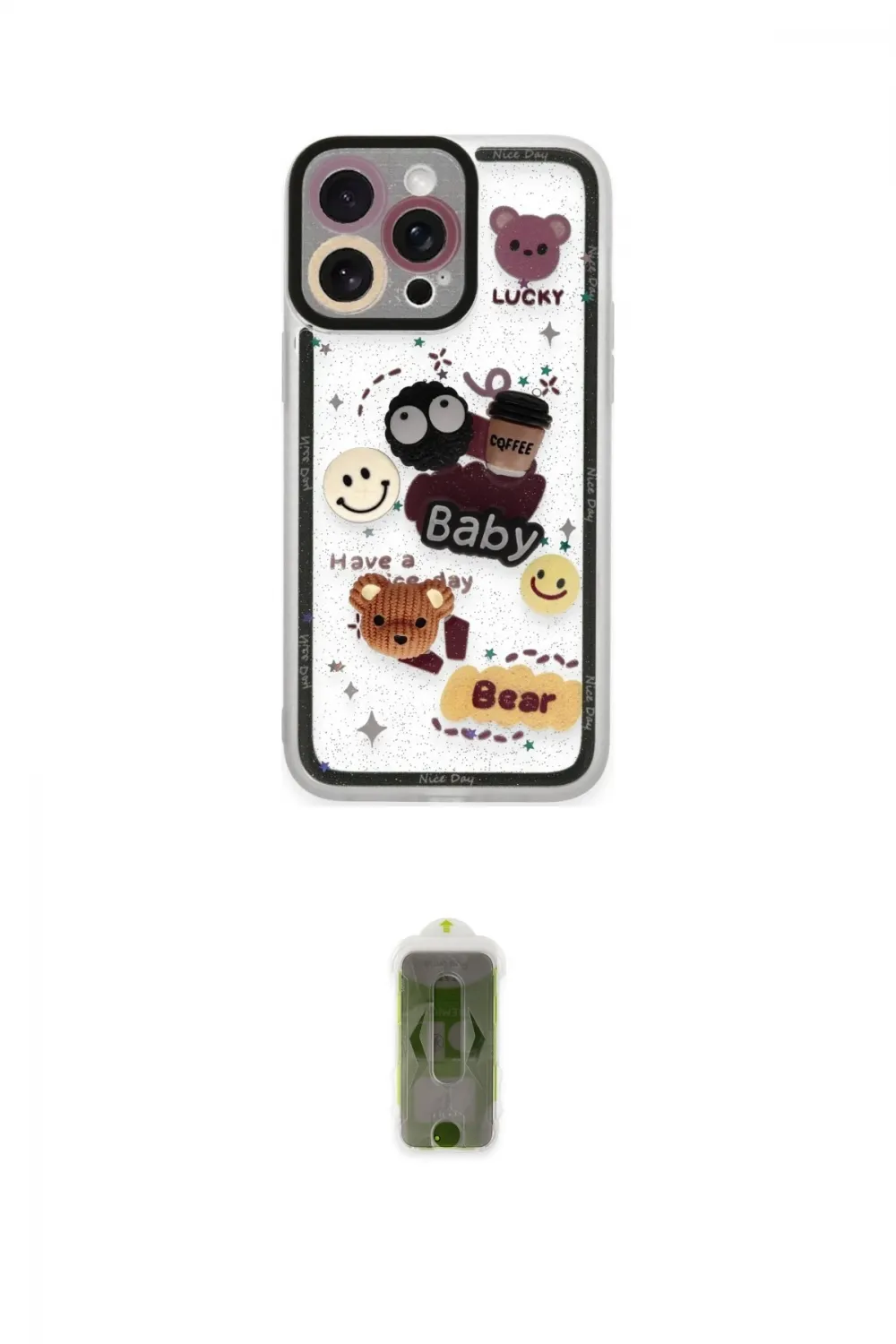 ieg™ iPhone 14 Pro Max Kılıf Çekirdek Asil - Siyah Joko Magic 5D Hayalet Cam