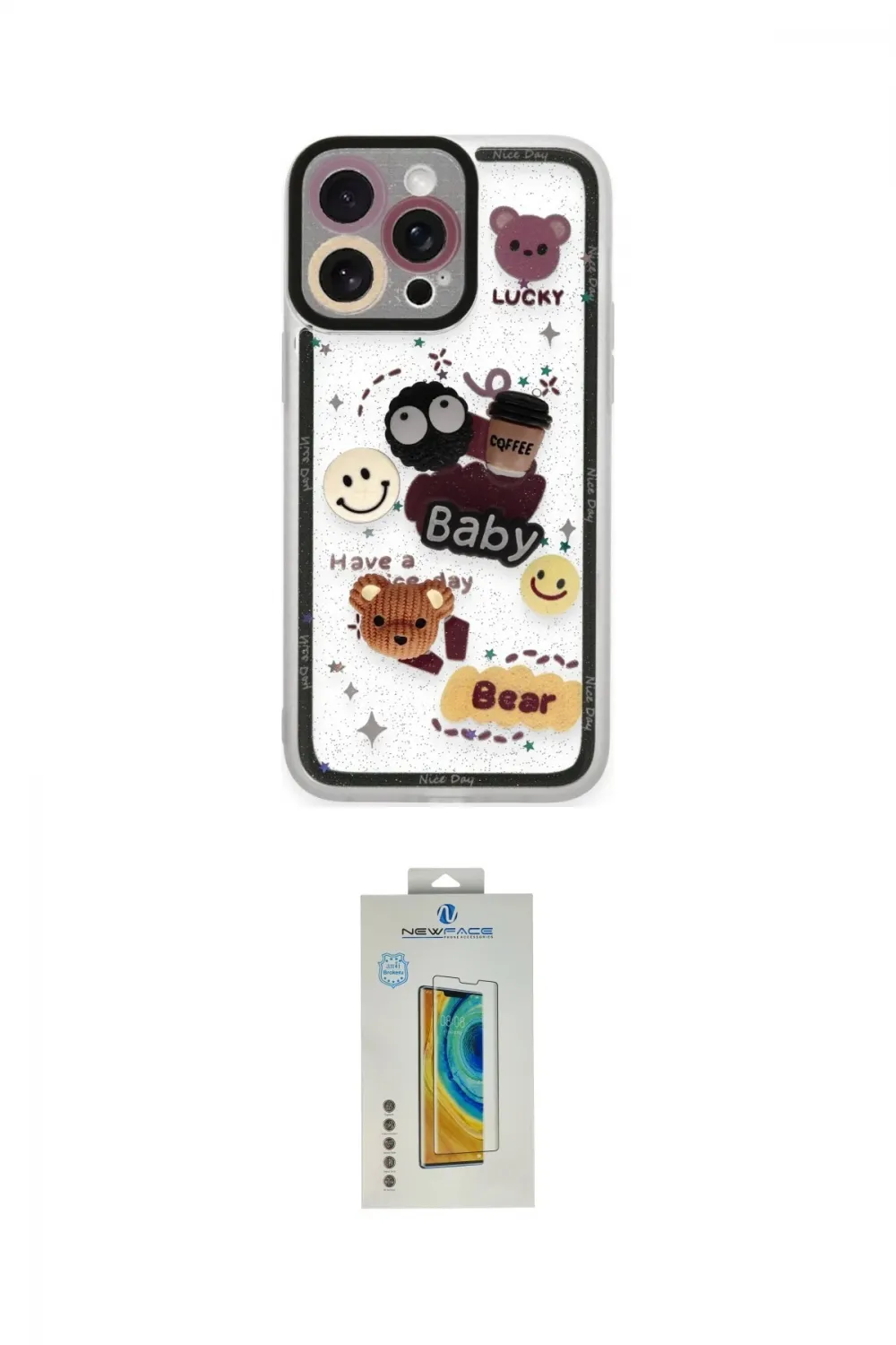 ieg™ iPhone 14 Pro Max Kılıf Çekirdek Asil - Siyah Polymer Nano Ekran Koruyucu