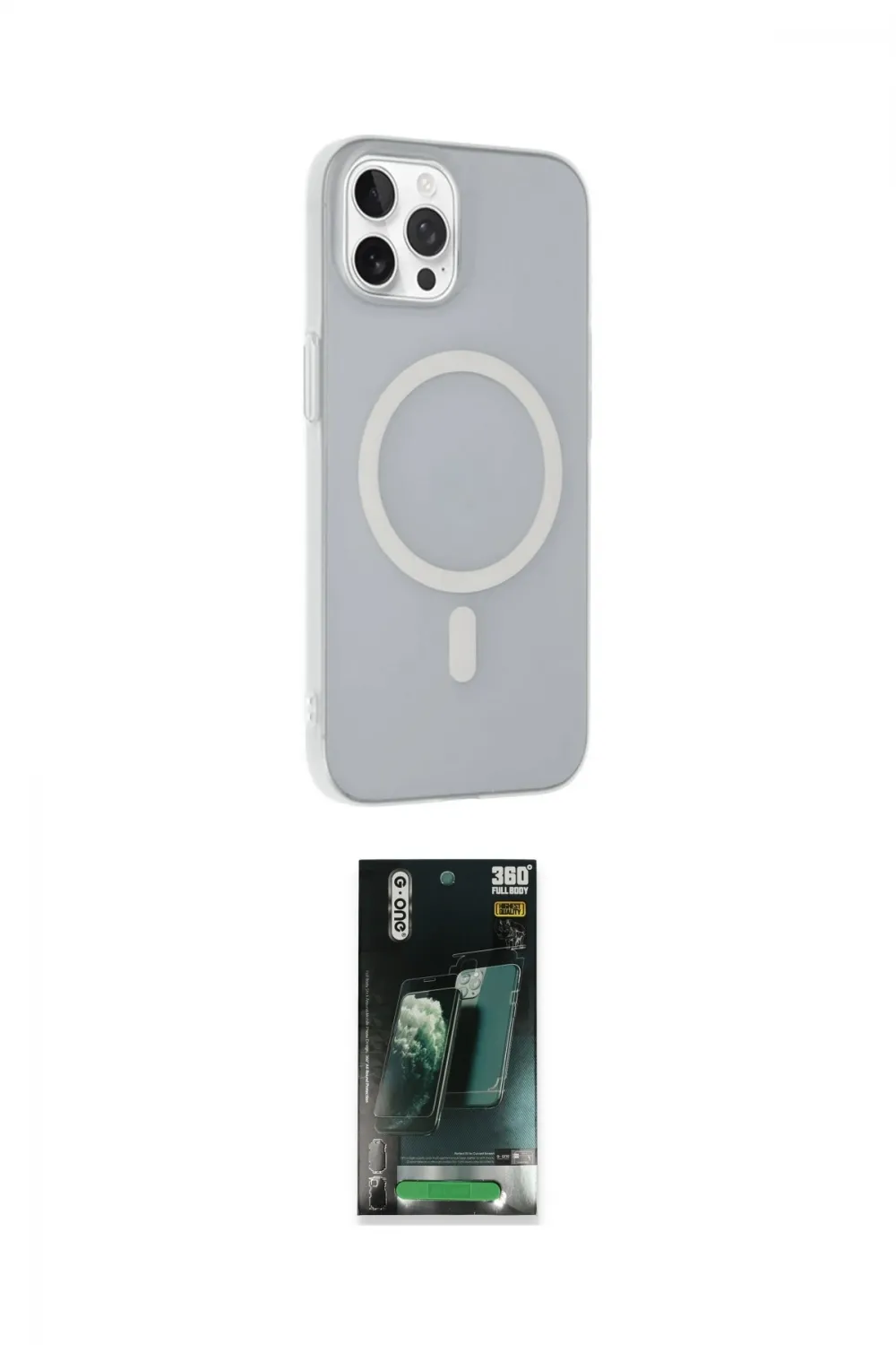 ieg™ iPhone 14 Pro Max Kılıf Çekirdek Modern Prime - Şeffaf 360 Full Body Arka Koruyucu