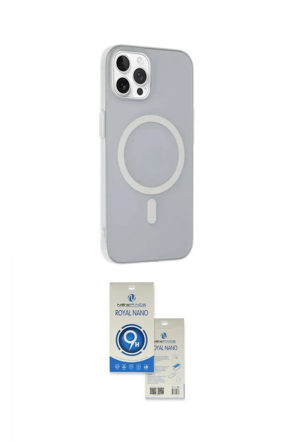ieg™ iPhone 14 Pro Max Kılıf Çekirdek Modern Prime - Şeffaf Royal Nano Ekran Koruyucu