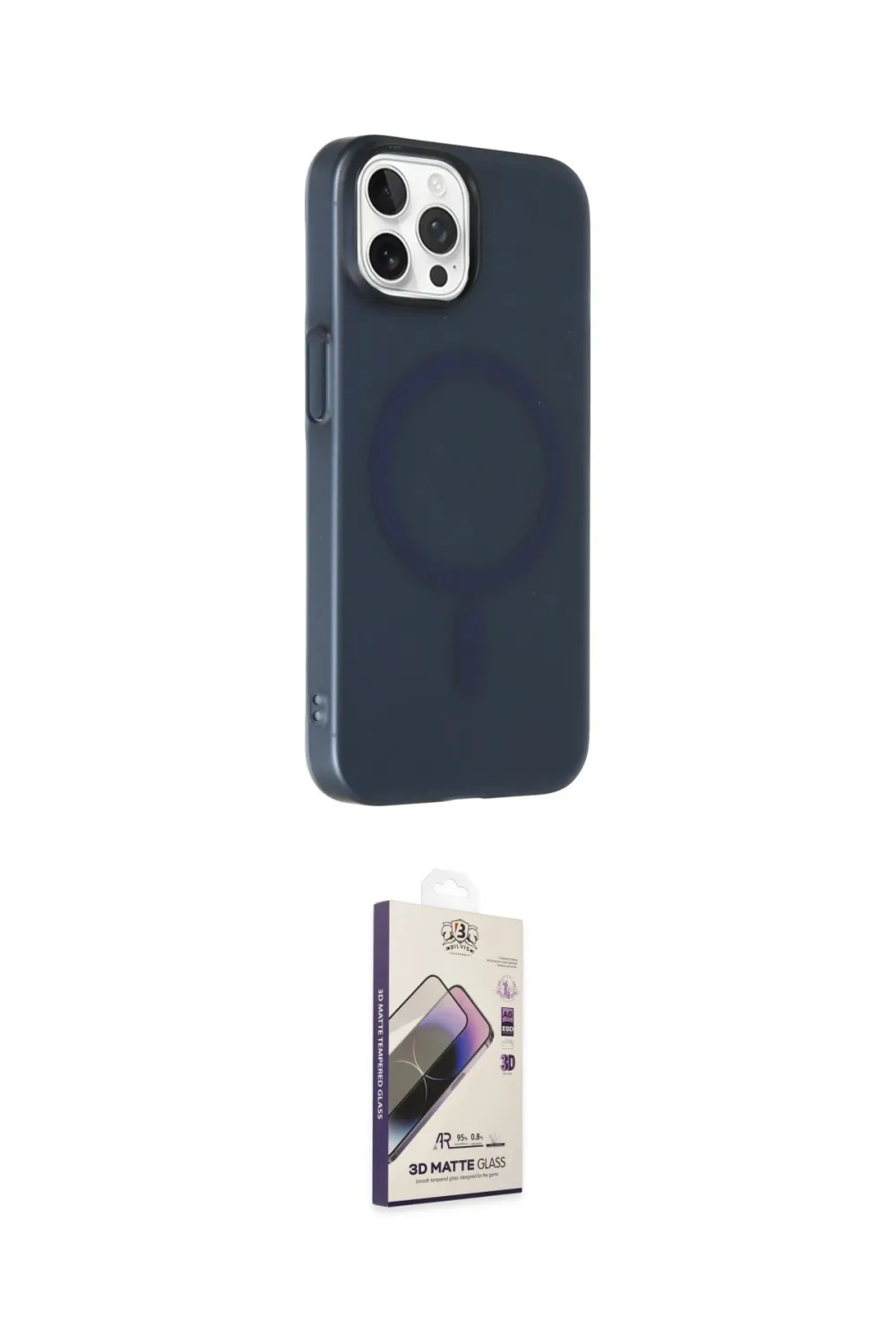 ieg™ iPhone 14 Pro Max Kılıf Çekirdek Modern Prime - Siyah Bilvis 3D Mat Cam Ekran Koruyucu