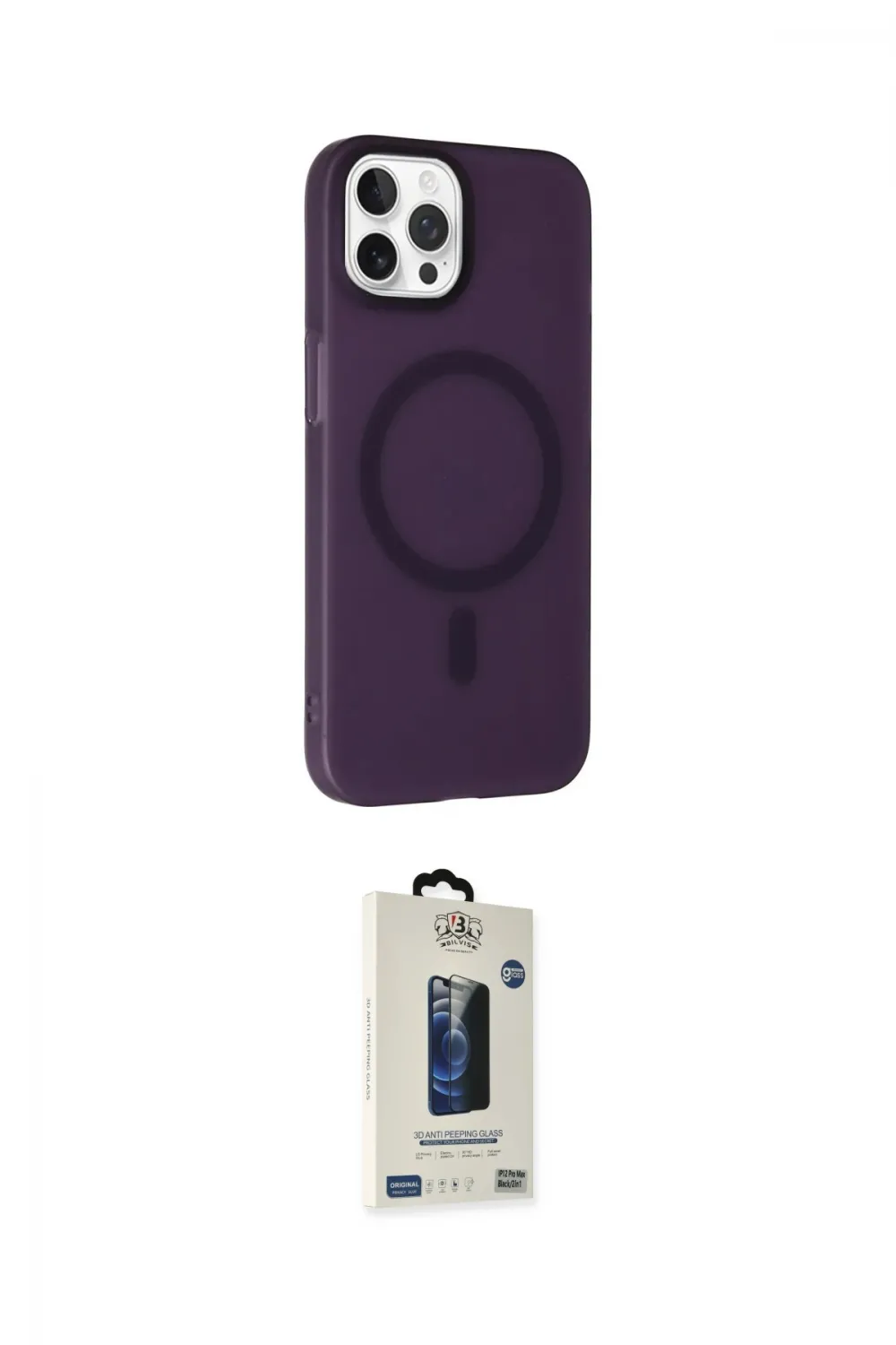 ieg™ iPhone 14 Pro Max Kılıf Çekirdek Modern Prime - Siyah Bilvis Hayalet Cam Ekran Koruyucu