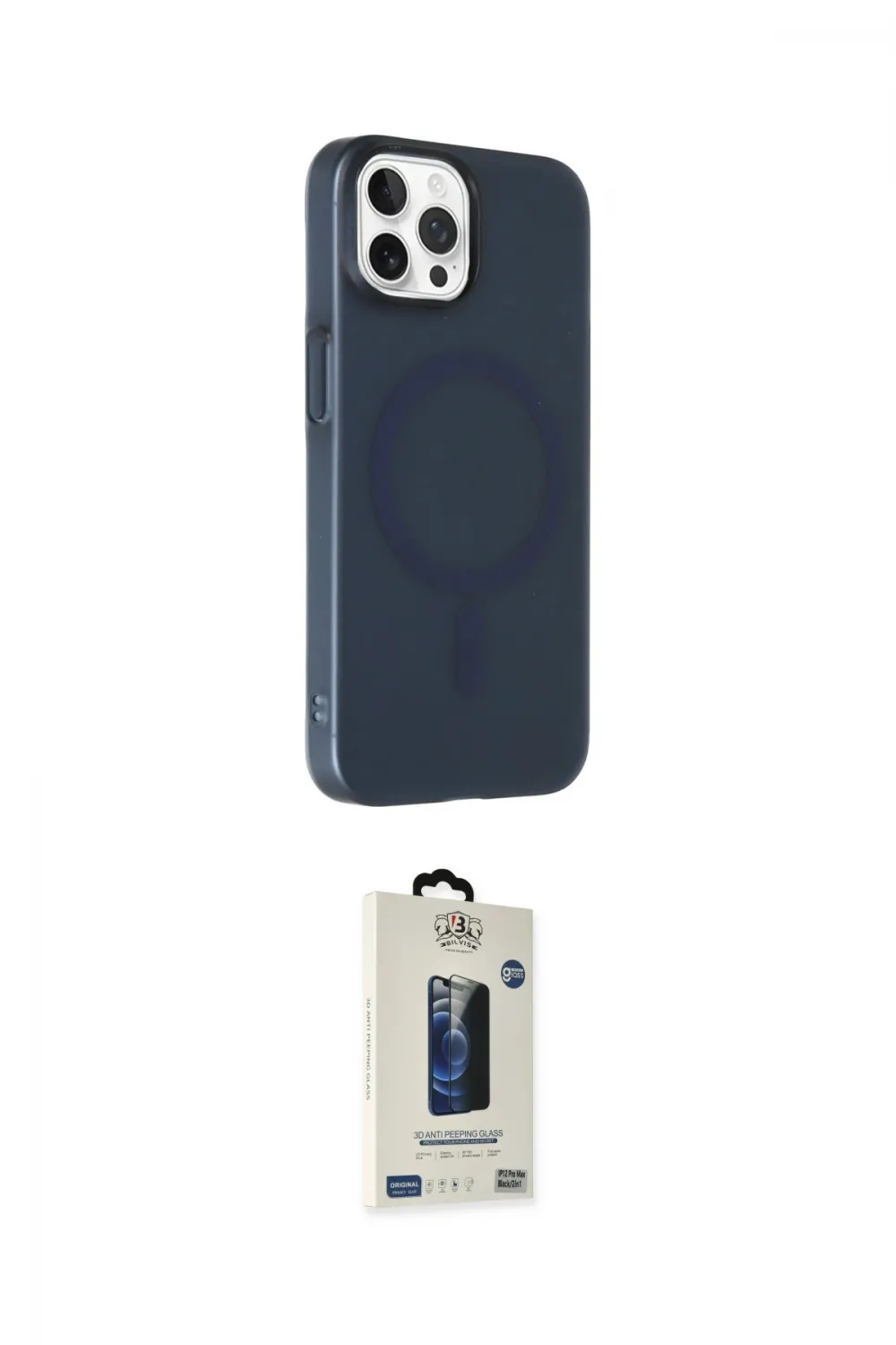 ieg™ iPhone 14 Pro Max Kılıf Çekirdek Modern Prime - Siyah Bilvis Hayalet Cam Ekran Koruyucu