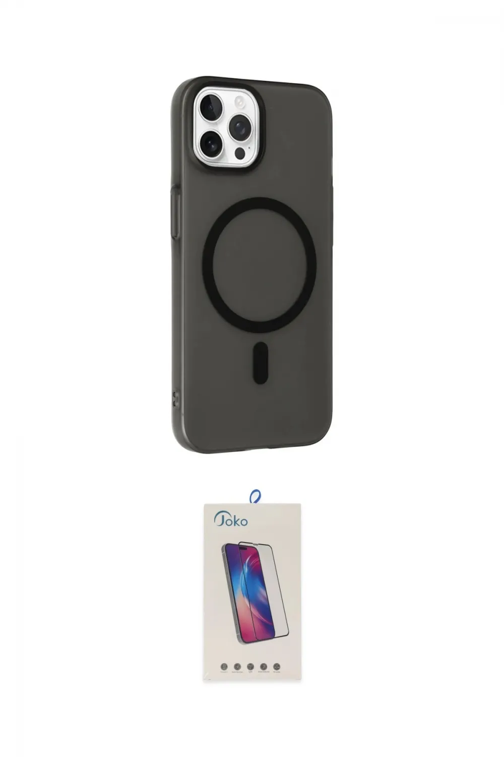 ieg™ iPhone 14 Pro Max Kılıf Çekirdek Modern Prime - Siyah Joko 5D Cam