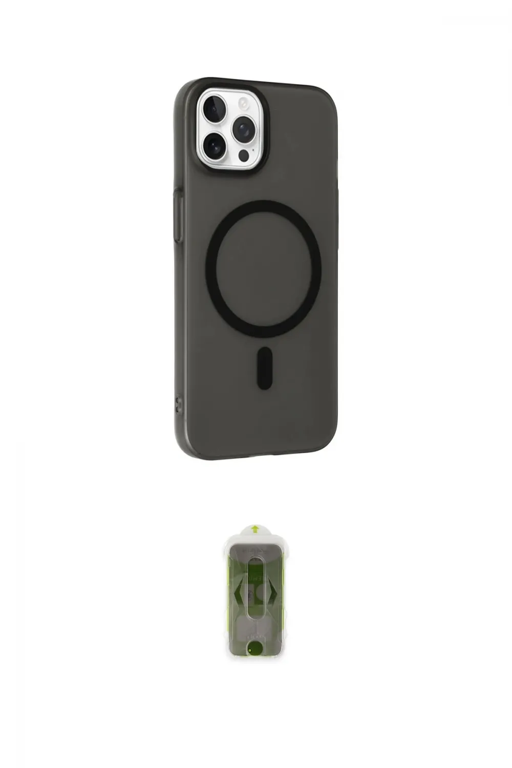 ieg™ iPhone 14 Pro Max Kılıf Çekirdek Modern Prime - Siyah Joko Magic 5D Hayalet Cam