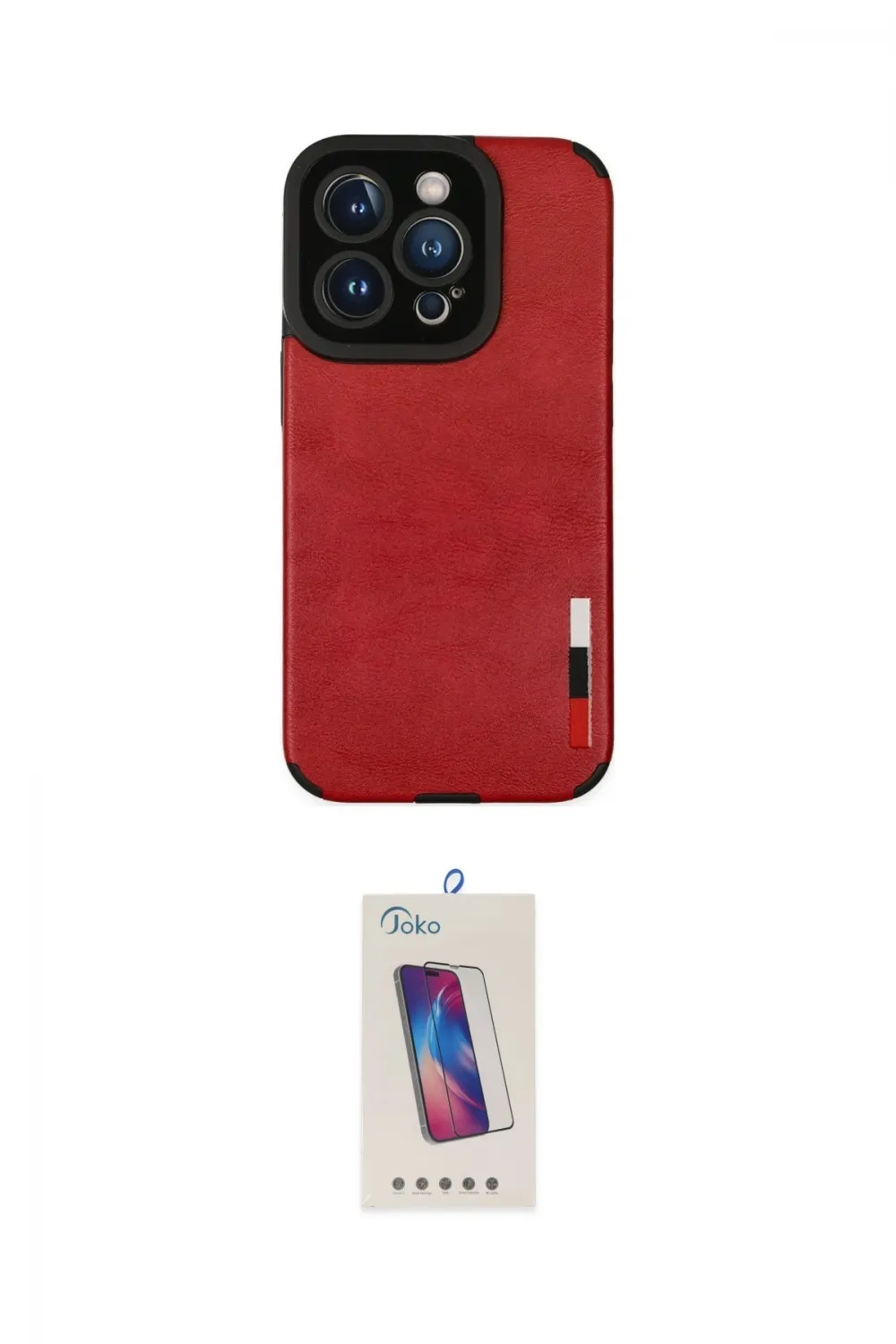 ieg™ iPhone 14 Pro Max Kılıf Doruk Asil Koleksiyonu - Siyah Joko 5D Cam