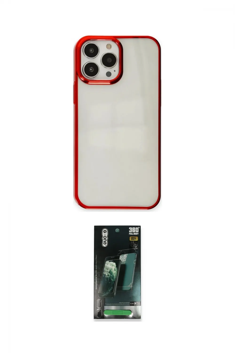 ieg™ iPhone 14 Pro Max Kılıf Doruk Doku Prime - Şeffaf 360 Full Body Arka Koruyucu
