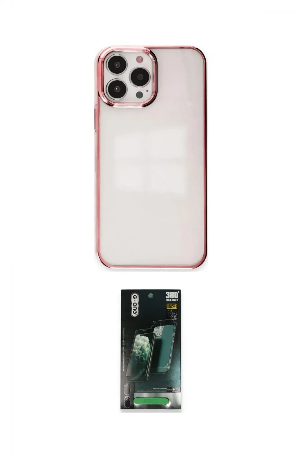 ieg™ iPhone 14 Pro Max Kılıf Doruk Doku Prime - Şeffaf 360 Full Body Arka Koruyucu