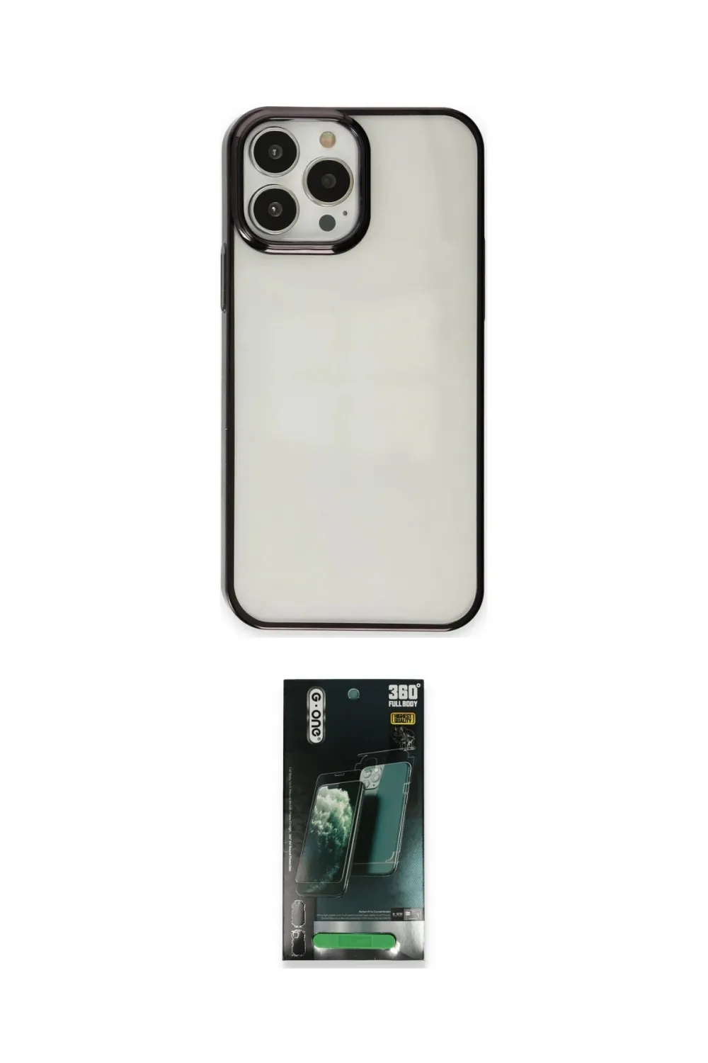 ieg™ iPhone 14 Pro Max Kılıf Doruk Doku Prime - Şeffaf 360 Full Body Arka Koruyucu