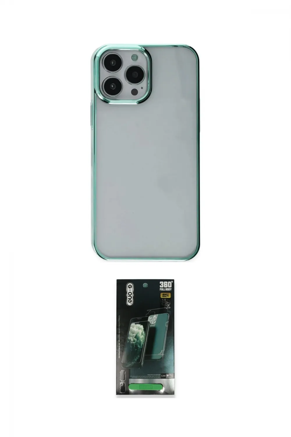 ieg™ iPhone 14 Pro Max Kılıf Doruk Doku Prime - Şeffaf 360 Full Body Arka Koruyucu
