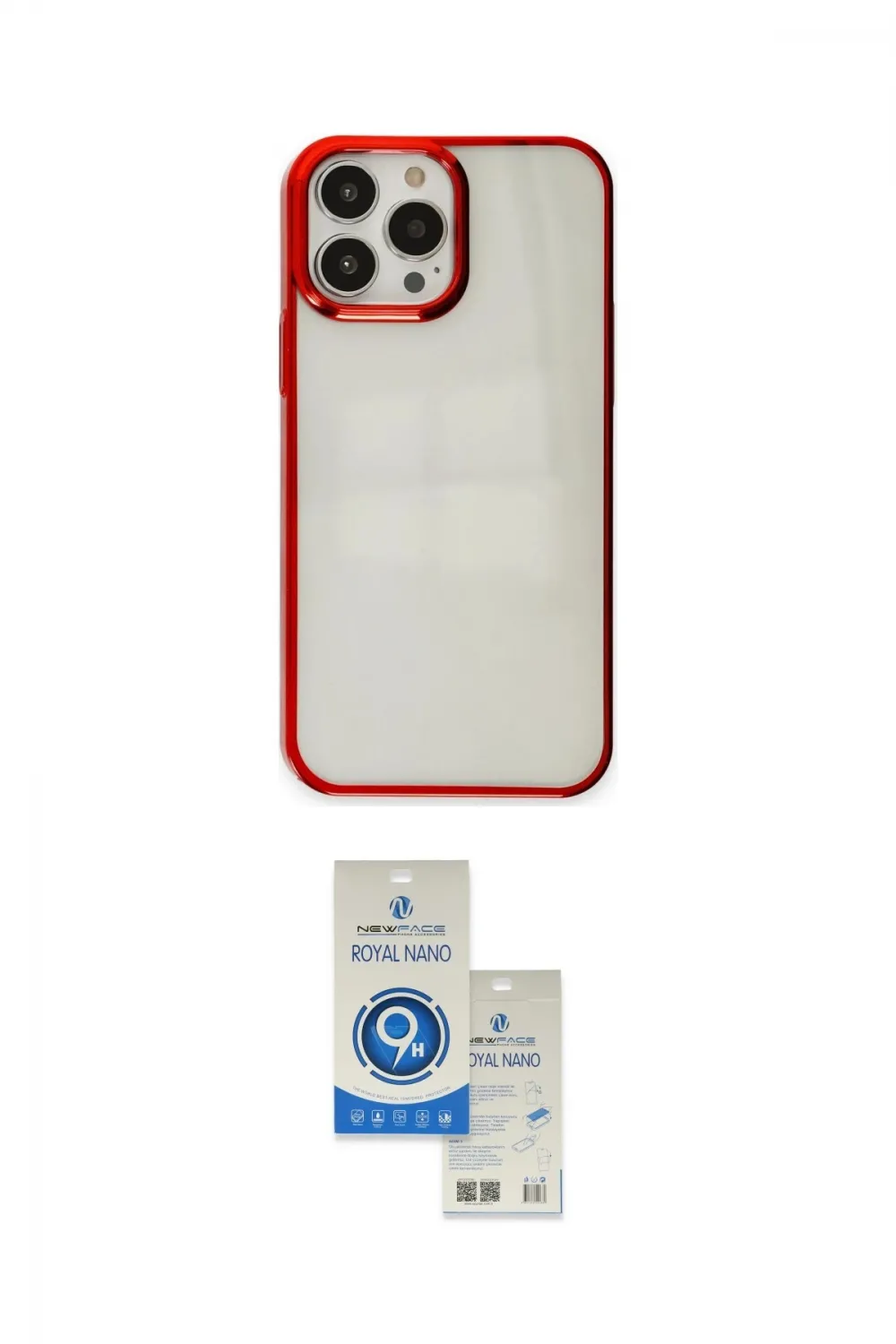 ieg™ iPhone 14 Pro Max Kılıf Doruk Doku Prime - Şeffaf Royal Nano Ekran Koruyucu