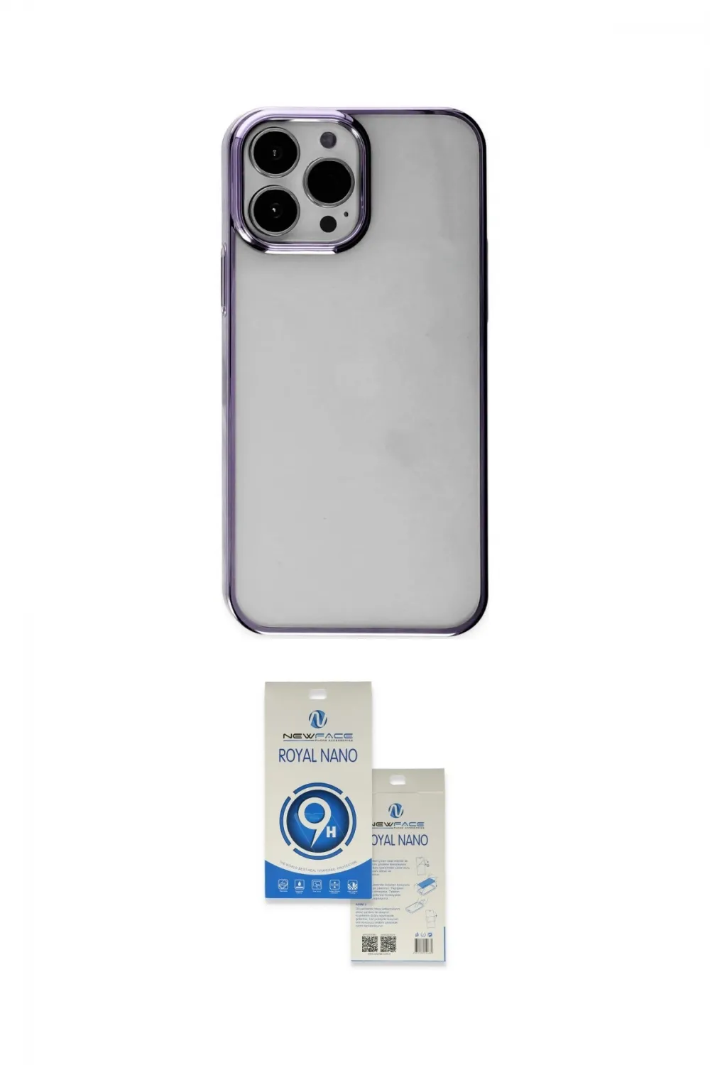 ieg™ iPhone 14 Pro Max Kılıf Doruk Doku Prime - Şeffaf Royal Nano Ekran Koruyucu