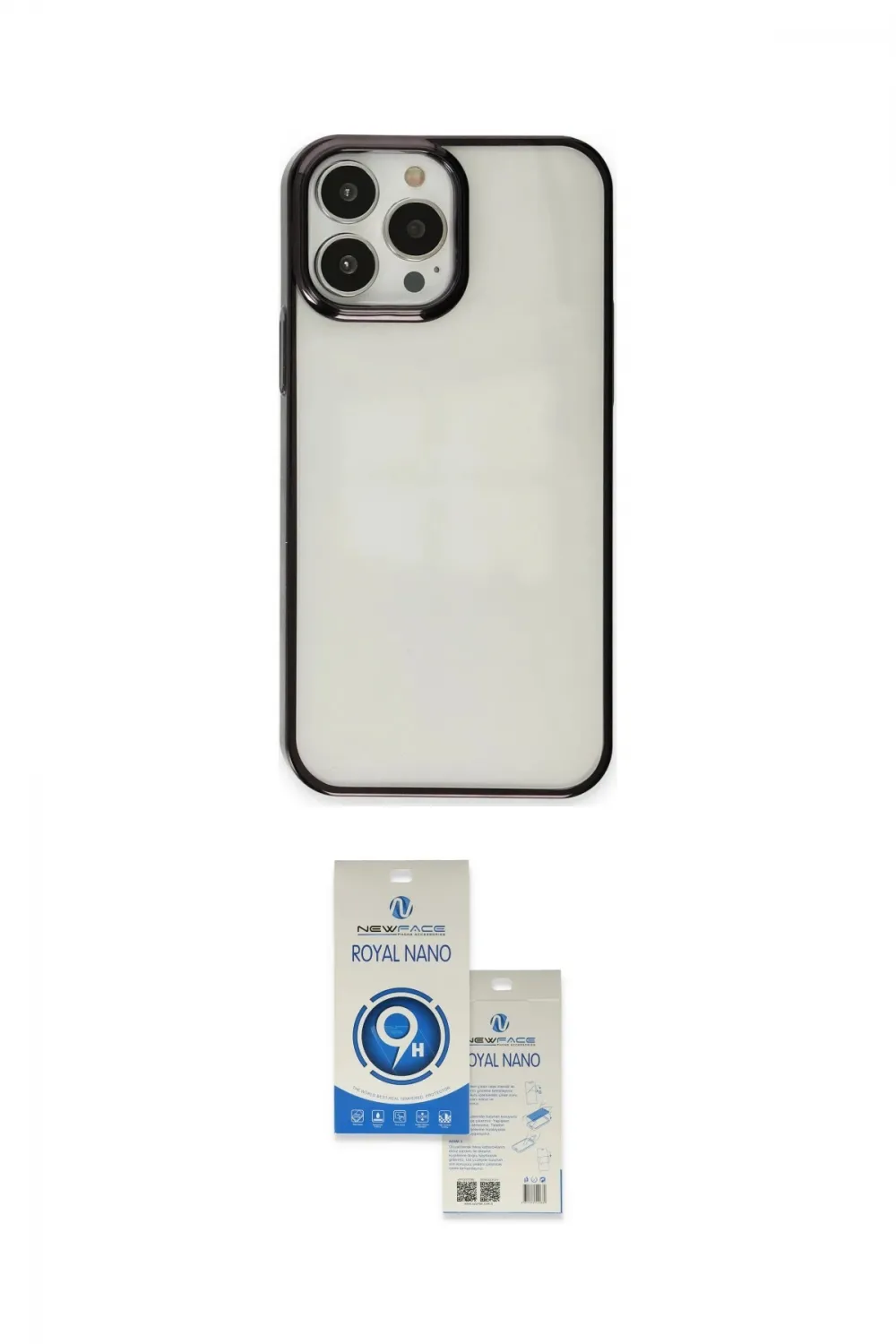 ieg™ iPhone 14 Pro Max Kılıf Doruk Doku Prime - Şeffaf Royal Nano Ekran Koruyucu