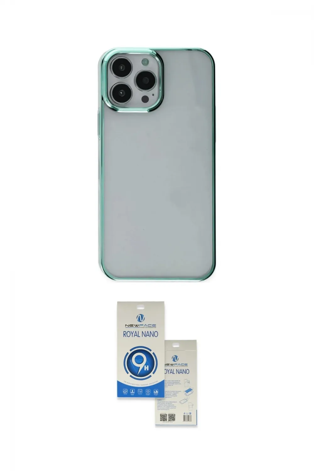 ieg™ iPhone 14 Pro Max Kılıf Doruk Doku Prime - Şeffaf Royal Nano Ekran Koruyucu