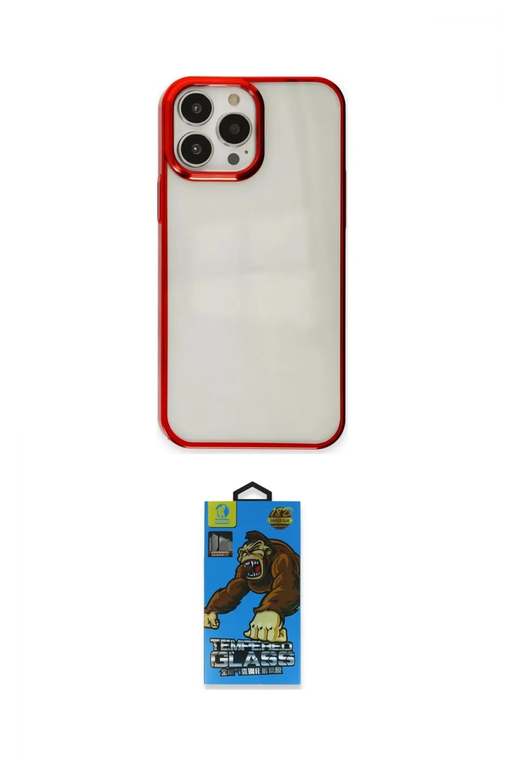 ieg™ iPhone 14 Pro Max Kılıf Doruk Doku Prime - Siyah 18D Cam Ekran Koruyucu