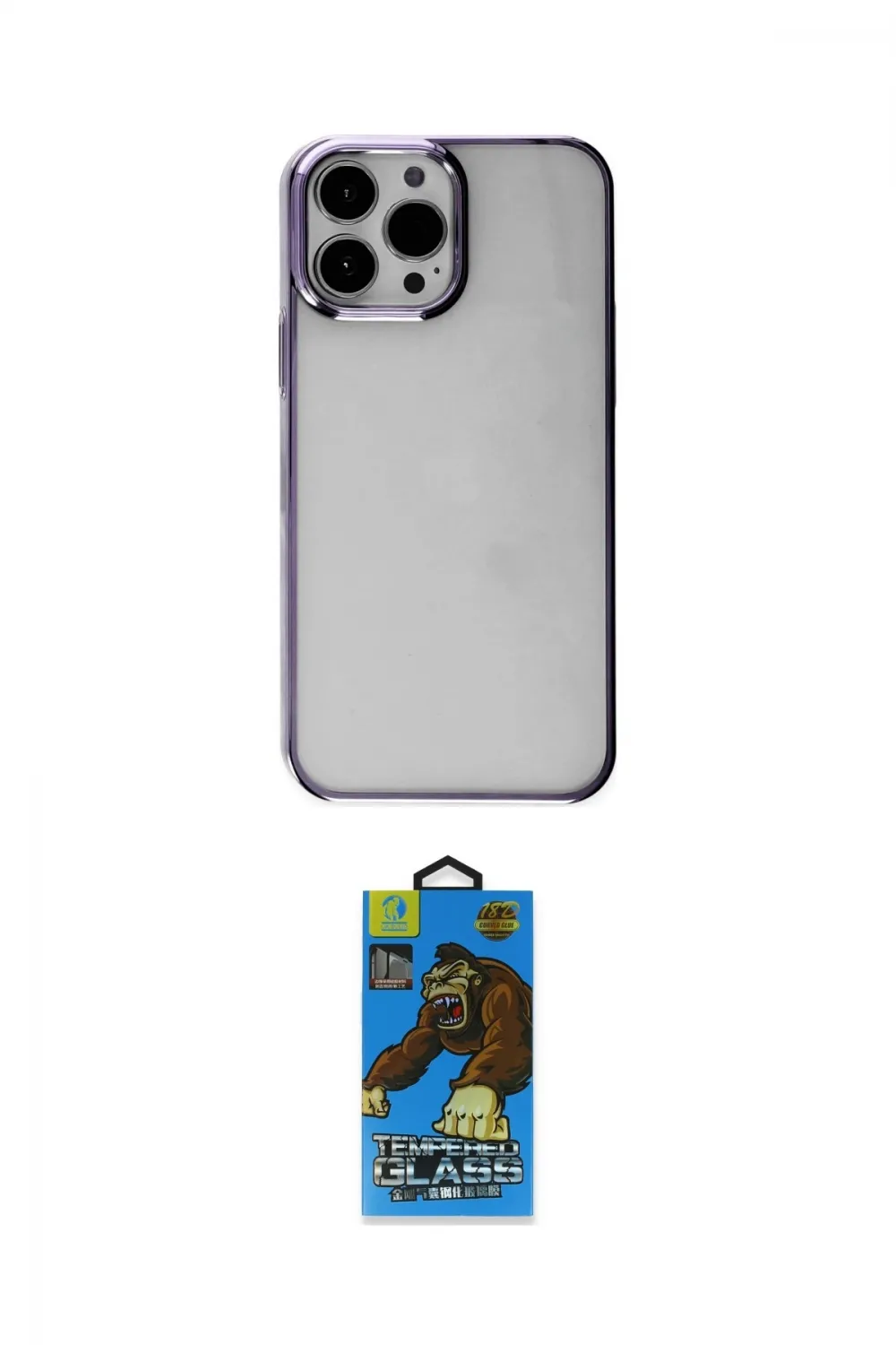 ieg™ iPhone 14 Pro Max Kılıf Doruk Doku Prime - Siyah 18D Cam Ekran Koruyucu