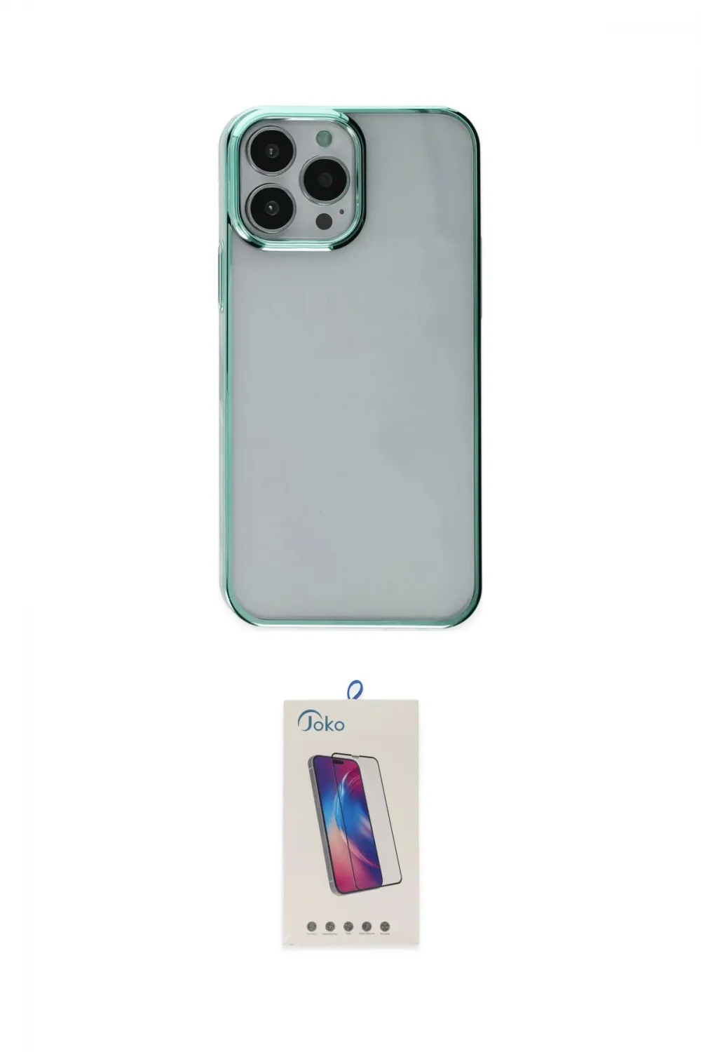 ieg™ iPhone 14 Pro Max Kılıf Doruk Doku Prime - Siyah Joko 5D Cam