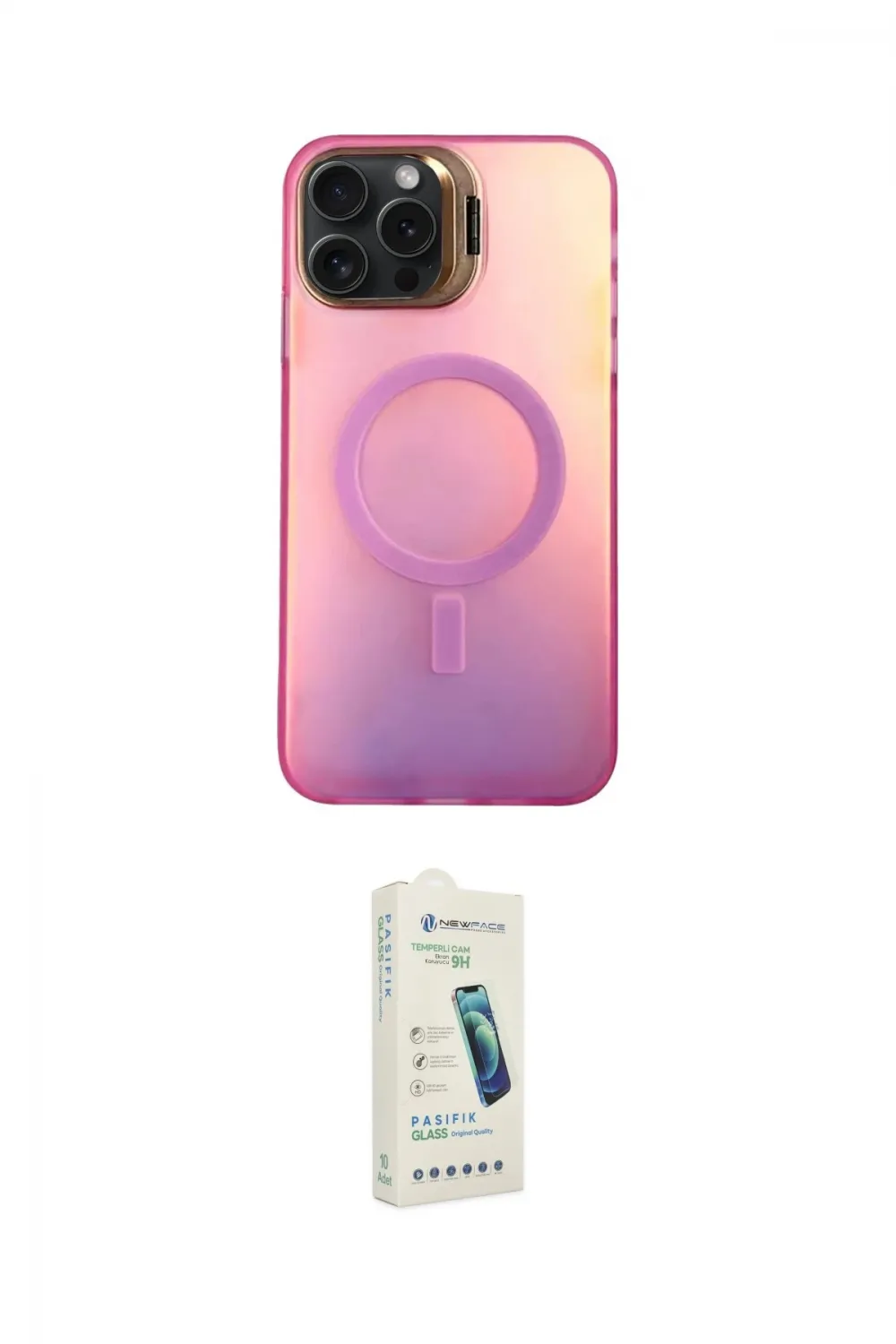 ieg™ iPhone 14 Pro Max Kılıf Doruk Klasik Prime - Şeffaf Pasifik Cam Ekran Koruyucu