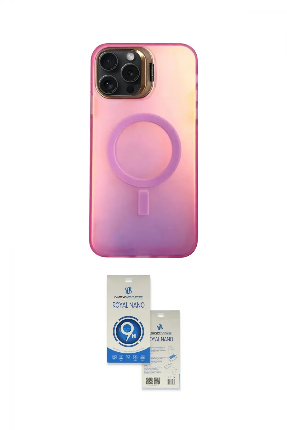 ieg™ iPhone 14 Pro Max Kılıf Doruk Klasik Prime - Şeffaf Royal Nano Ekran Koruyucu