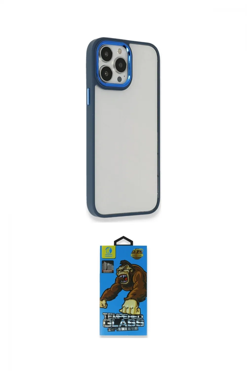 ieg™ iPhone 14 Pro Max Kılıf Eksen Doku Prime - Siyah 18D Cam Ekran Koruyucu