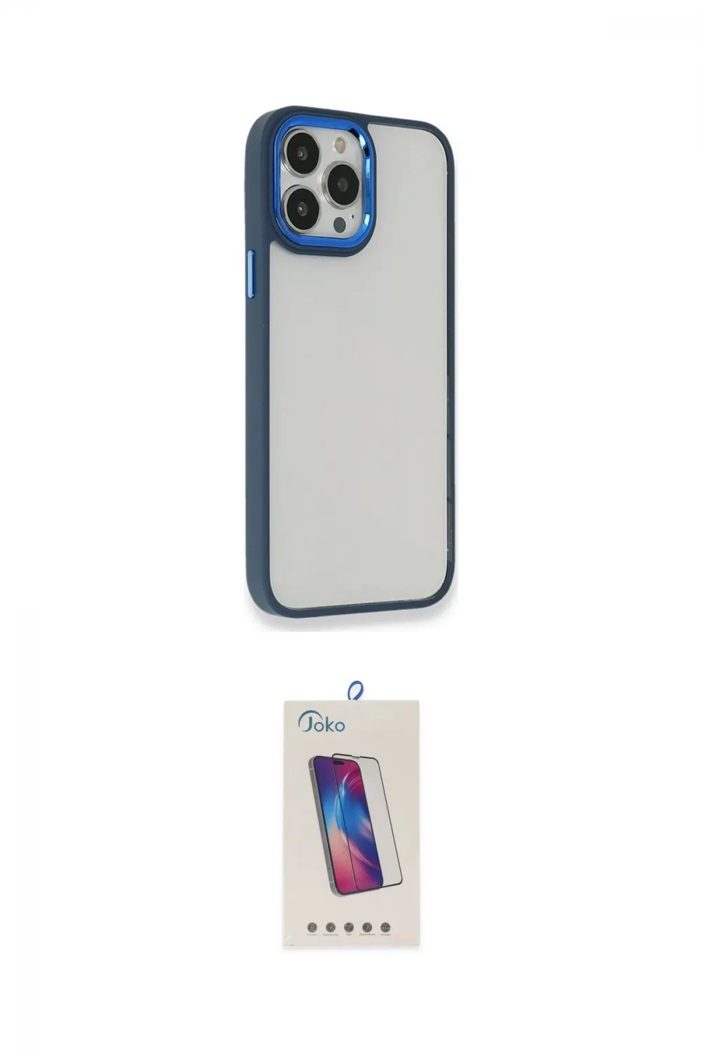 ieg™ iPhone 14 Pro Max Kılıf Eksen Doku Prime - Siyah Joko 5D Cam