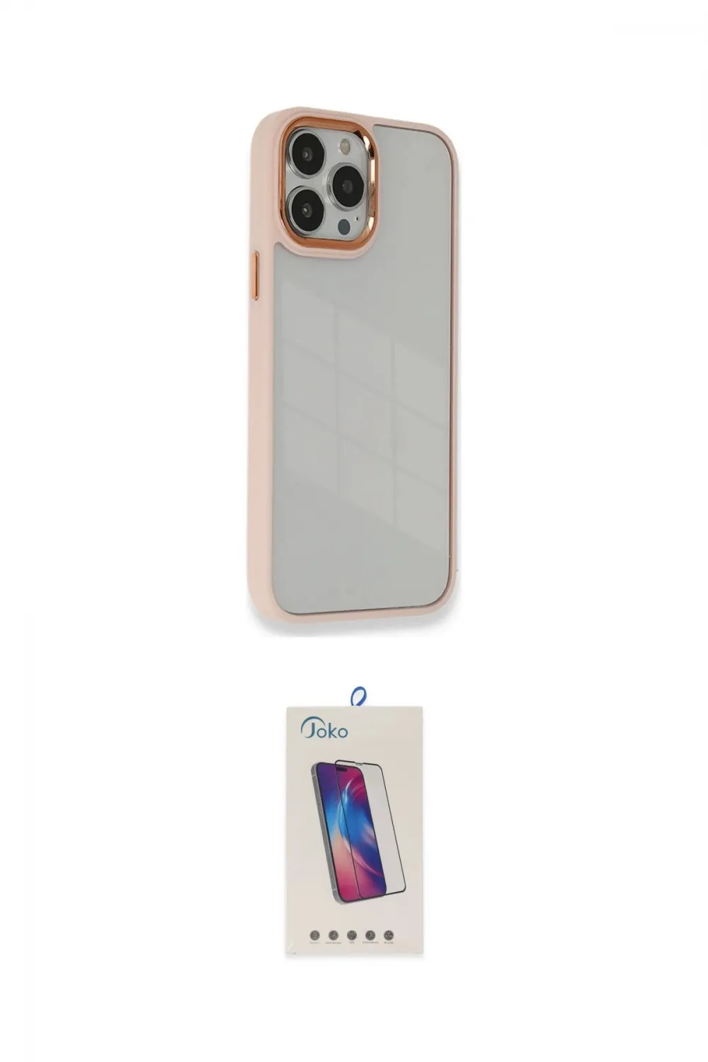 ieg™ iPhone 14 Pro Max Kılıf Eksen Doku Prime - Siyah Joko 5D Cam