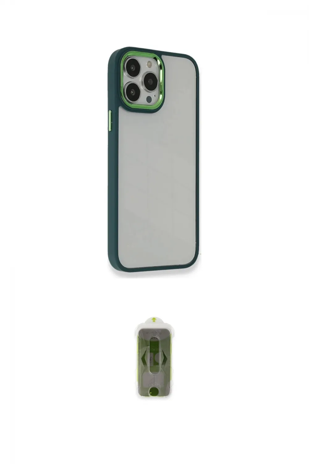 ieg™ iPhone 14 Pro Max Kılıf Eksen Doku Prime - Siyah Joko Magic 5D Hayalet Cam
