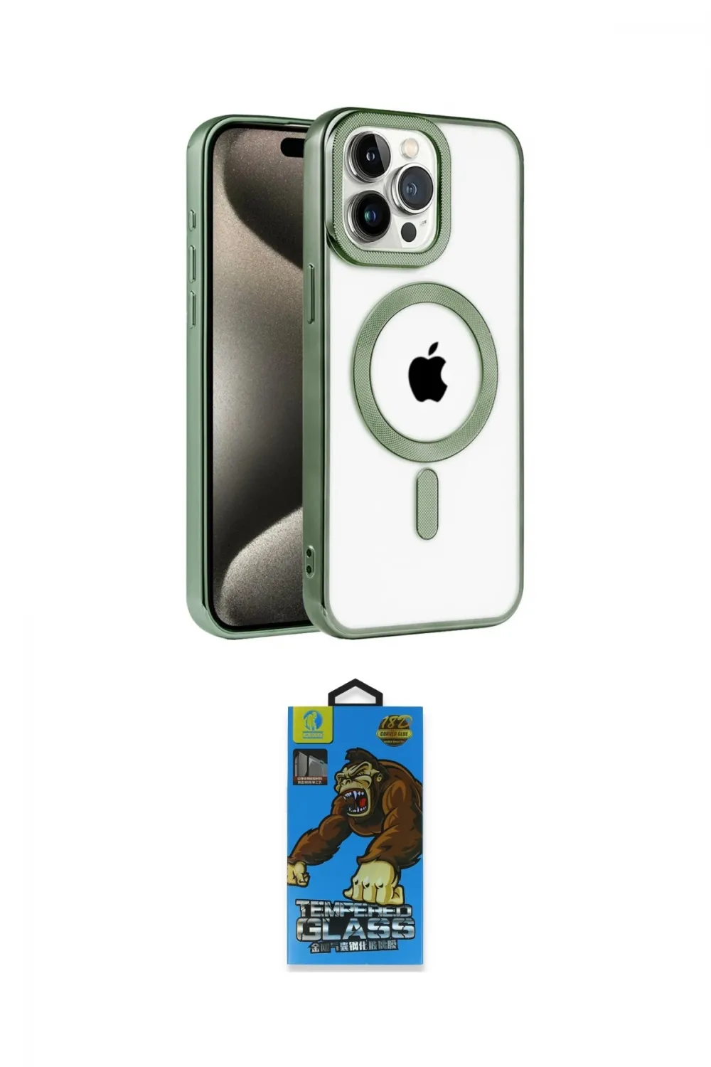 ieg™ iPhone 14 Pro Max Kılıf Eksen Form Koleksiyonu - Siyah 18D Cam Ekran Koruyucu