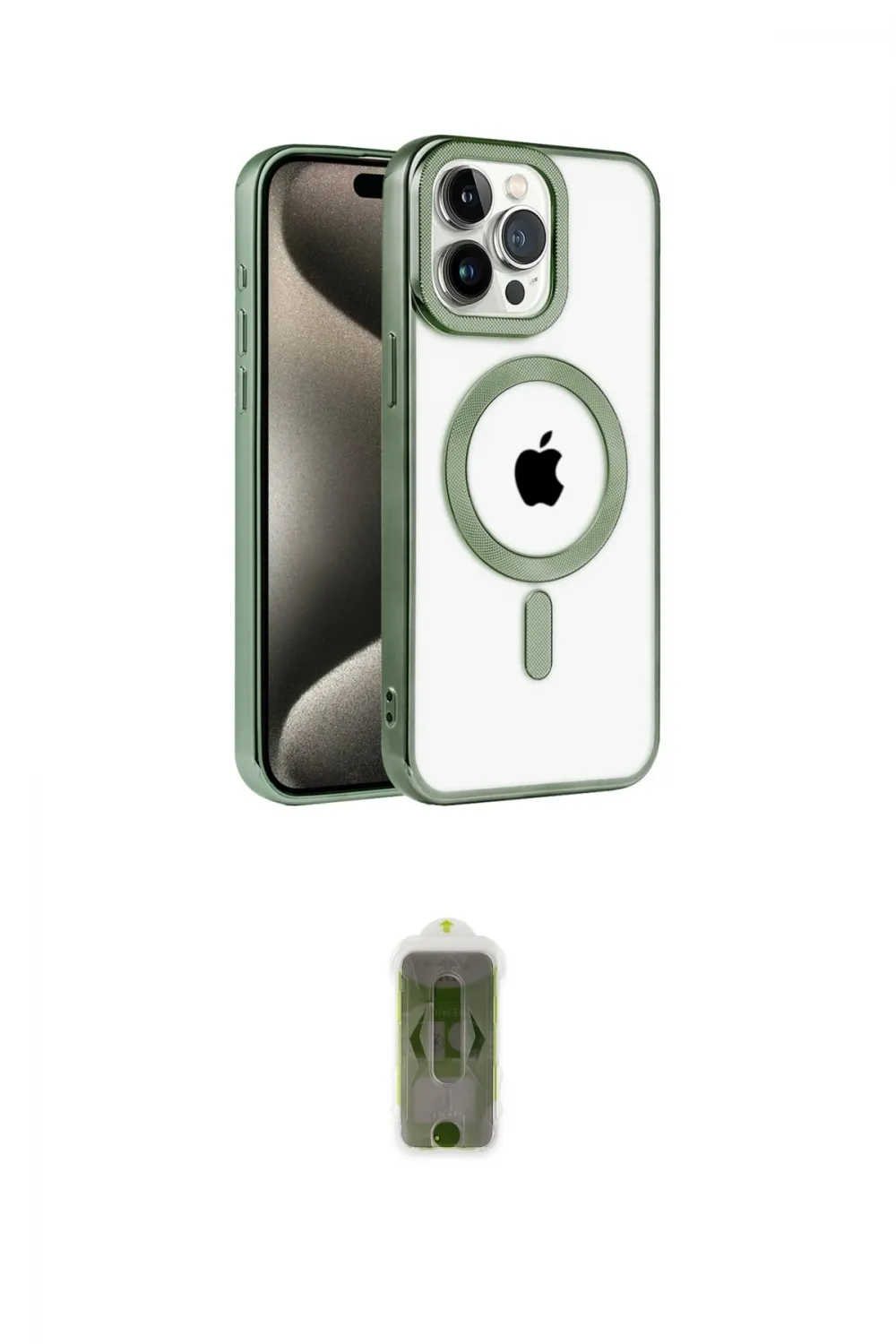 ieg™ iPhone 14 Pro Max Kılıf Eksen Form Koleksiyonu - Siyah Joko Magic 5D Hayalet Cam