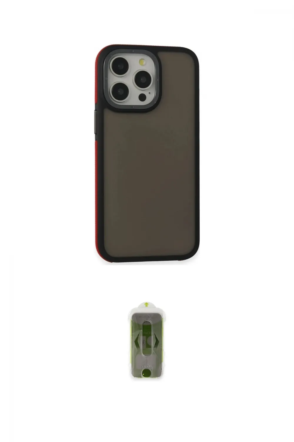ieg™ iPhone 14 Pro Max Kılıf Eksen Işık - Siyah Joko Magic 5D Hayalet Cam