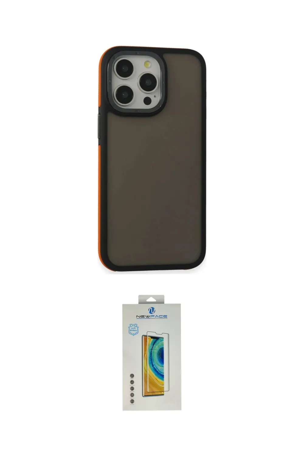 ieg™ iPhone 14 Pro Max Kılıf Eksen Işık - Siyah Polymer Nano Ekran Koruyucu