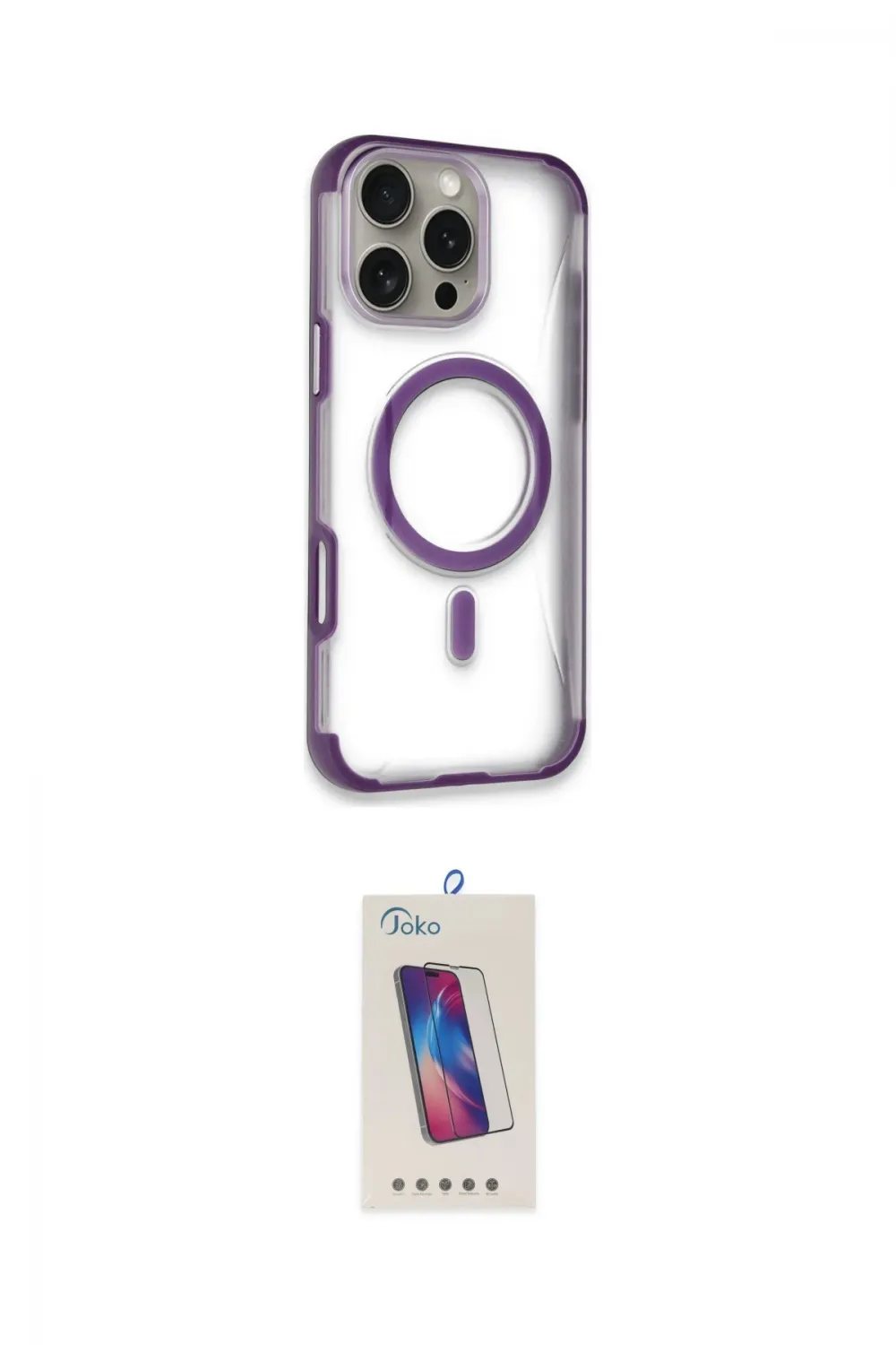 ieg™ iPhone 14 Pro Max Kılıf Eksen Klasik Koleksiyonu - Siyah Joko 5D Cam