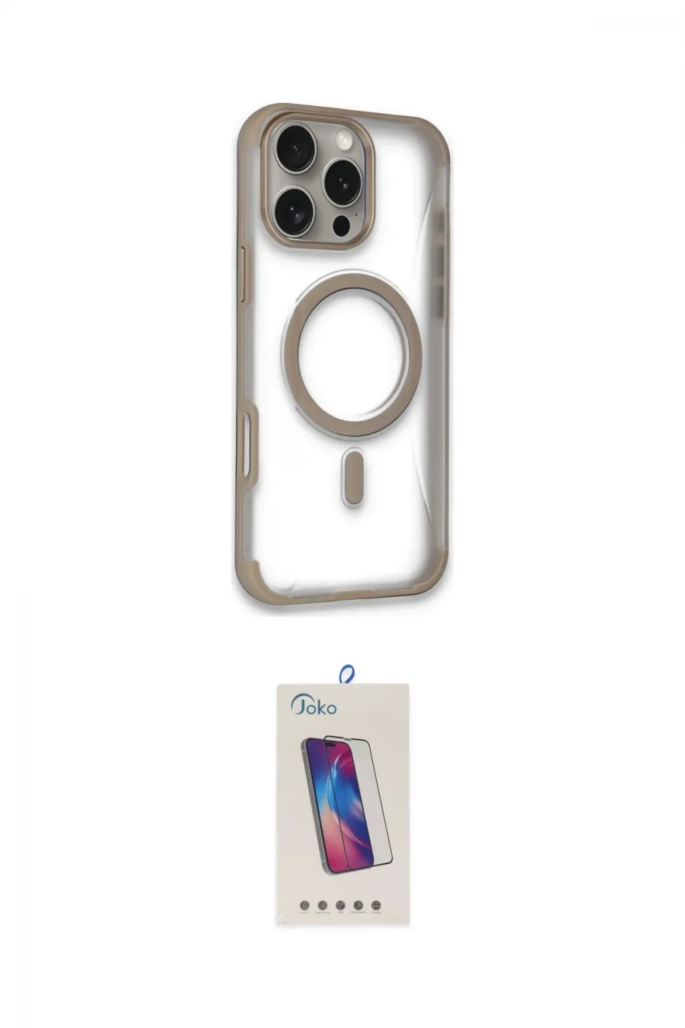 ieg™ iPhone 14 Pro Max Kılıf Eksen Klasik Koleksiyonu - Siyah Joko 5D Cam