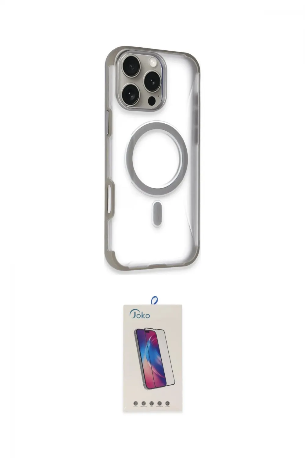 ieg™ iPhone 14 Pro Max Kılıf Eksen Klasik Koleksiyonu - Siyah Joko 5D Cam
