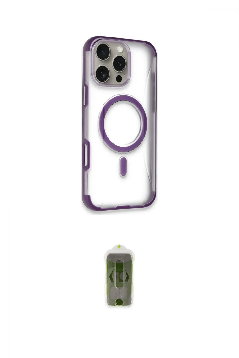 ieg™ iPhone 14 Pro Max Kılıf Eksen Klasik Koleksiyonu - Siyah Joko Magic 5D Hayalet Cam