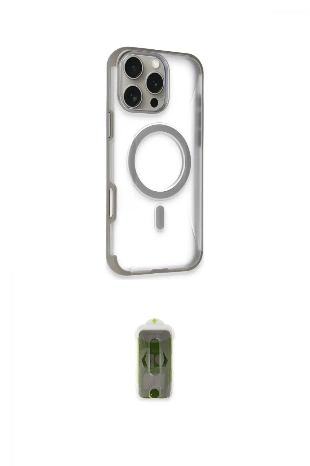 ieg™ iPhone 14 Pro Max Kılıf Eksen Klasik Koleksiyonu - Siyah Joko Magic 5D Hayalet Cam
