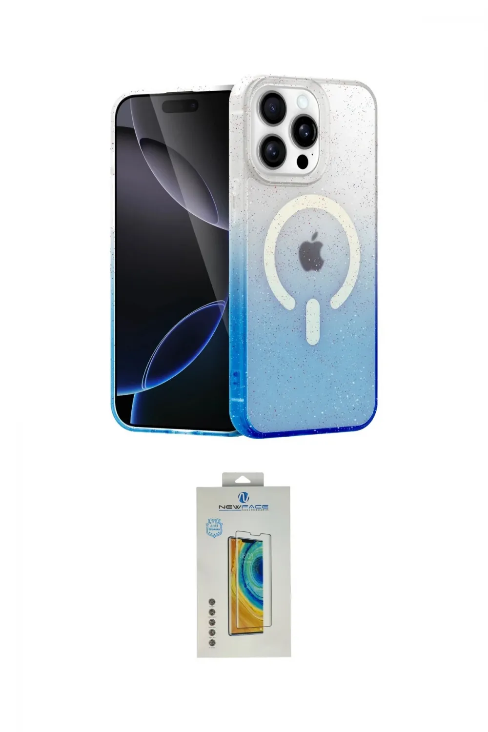 ieg™ iPhone 14 Pro Max Kılıf Eksen Minimal Özel Seri - Siyah Polymer Nano Ekran Koruyucu