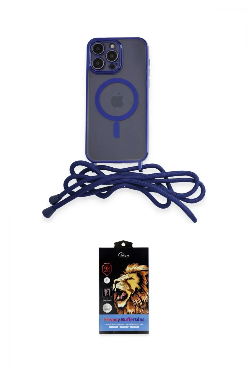 ieg™ iPhone 14 Pro Max Kılıf Eksen Özel Seri - Siyah Buffer Hayalet Cam Ekran Koruyucu