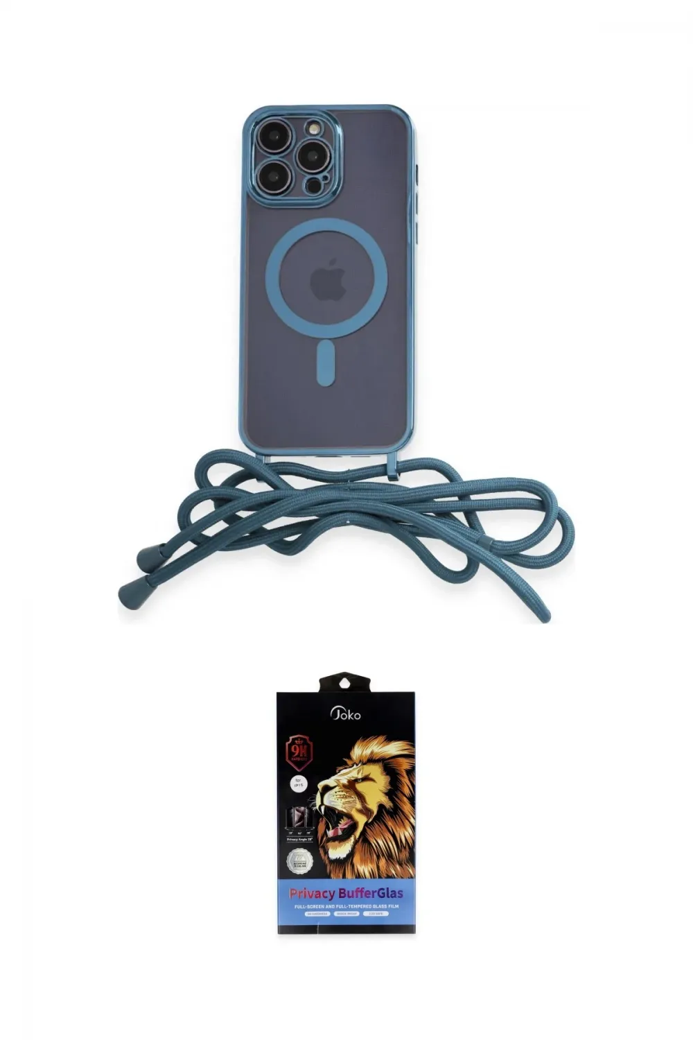 ieg™ iPhone 14 Pro Max Kılıf Eksen Özel Seri - Siyah Buffer Hayalet Cam Ekran Koruyucu