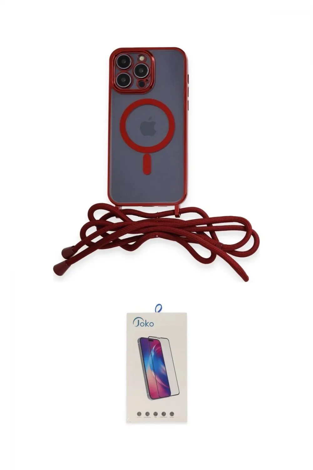 ieg™ iPhone 14 Pro Max Kılıf Eksen Özel Seri - Siyah Joko 5D Cam