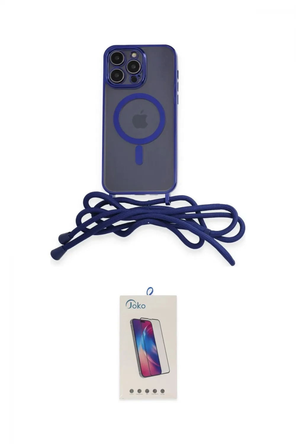 ieg™ iPhone 14 Pro Max Kılıf Eksen Özel Seri - Siyah Joko 5D Cam
